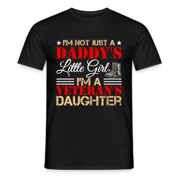 Fille d’ancien combattant - T-shirt homme - noir - Devant - AI Model Male 178 light (178cm)