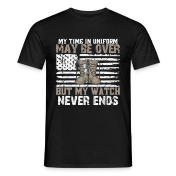Veterans saying for patriots - Men's T-Shirt - black - Front - AI Model Male 178 light (178cm)