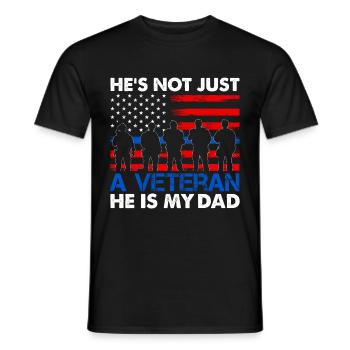 Ce n’est pas seulement un vétéran, c’est mon père - T-shirt homme - noir - Devant - AI Model Male 178 light (178cm)