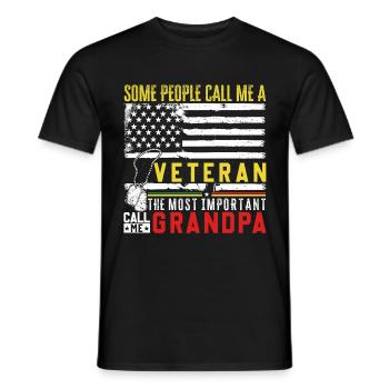 Call Me A Veteran The Most Important Call Me - Männer T-Shirt - Schwarz - Vorne - AI Model Male 178 light (178cm)