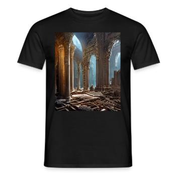 Greek Mythology Temple Ruins Greece - Men's T-Shirt - black - Front - AI Model Male 178 light (178cm)