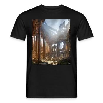 Griechische Mythology Tempel Ruinen Griechenland - Männer T-Shirt - Schwarz - Vorne - AI Model Male 178 light (178cm)