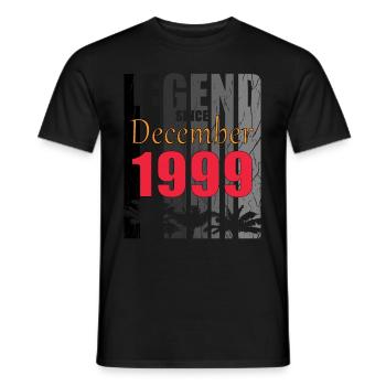 1999 Dezember vintage geboren Geschenk - Männer T-Shirt - Schwarz - Vorne - AI Model Male 178 light (178cm)