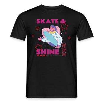 Skate & Shine Skate to create Skating - Männer T-Shirt - Schwarz - Vorne - AI Model Male 178 light (178cm)