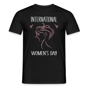 Journée International Des Femmes Journée Femme - T-shirt homme - noir - Devant - AI Model Male 178 light (178cm)