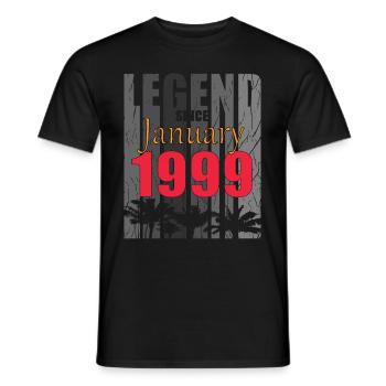 1999 Januar vintage geboren Geschenk - Männer T-Shirt - Schwarz - Vorne - AI Model Male 178 light (178cm)