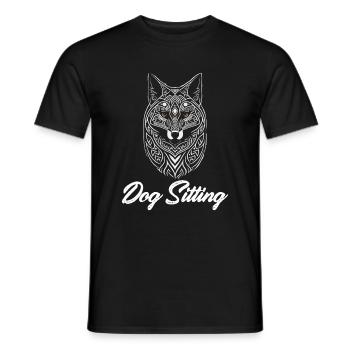 Hundesitting, Hundesitter-Profis, Kunst. - Männer T-Shirt - Schwarz - Vorne - AI Model Male 178 light (178cm)
