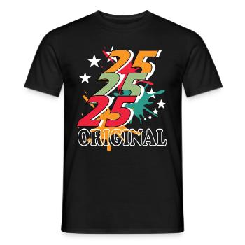 25 Jahre alt, Geburtsspruch - Männer T-Shirt - Schwarz - Vorne - AI Model Male 178 light (178cm)