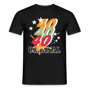 40 Jahre alt, Geburtsspruch - Männer T-Shirt - Schwarz - Vorne - AI Model Male 178 light (178cm)