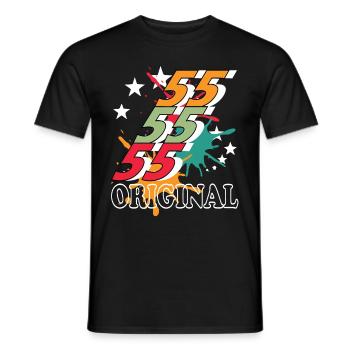 55 Jahre alt, Geburtsspruch - Männer T-Shirt - Schwarz - Vorne - AI Model Male 178 light (178cm)