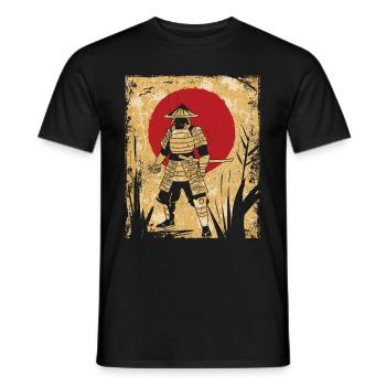 Samouraï Art Japonais Vintage Fighter Rétro - T-shirt homme - noir - Devant - AI Model Male 178 light (178cm)