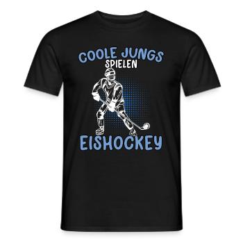 Coole Jungs spielen Eishockey junge Hockey Spieler - Männer T-Shirt - Schwarz - Vorne - AI Model Male 178 light (178cm)