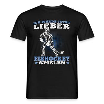 Lieber Eishockey spielen Hockey junge ockeyspieler - Männer T-Shirt - Schwarz - Vorne - AI Model Male 178 light (178cm)