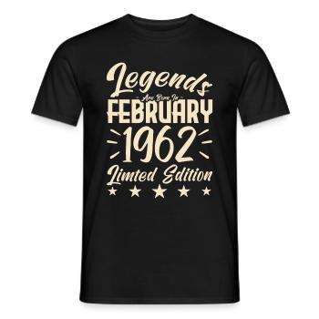 Geboren 1962. Geburtstagsgeschenk. - Männer T-Shirt - Schwarz - Vorne - AI Model Male 178 light (178cm)