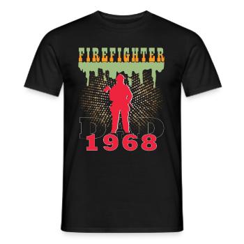 1968 Jahrgang feuerwehrmann Vater Geburtstag - Männer T-Shirt - Schwarz - Vorne - AI Model Male 178 light (178cm)
