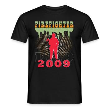 2009 Jahrgang feuerwehrmann Vater Geburtstag - Männer T-Shirt - Schwarz - Vorne - AI Model Male 178 light (178cm)