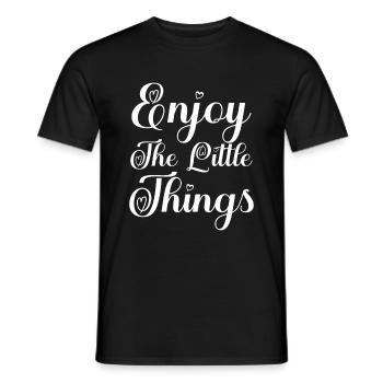 Enjoy The Little Things. - T-shirt homme - noir - Devant - AI Model Male 178 light (178cm)