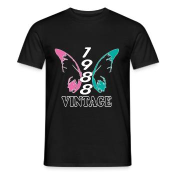 Januar 1988 Geburtstagsgruss retro design - Männer T-Shirt - Schwarz - Vorne - AI Model Male 178 light (178cm)