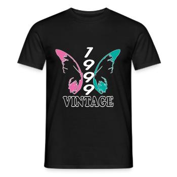 1999 Januar oldschool geboren Geschenk - Männer T-Shirt - Schwarz - Vorne - AI Model Male 178 light (178cm)