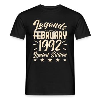 Geboren 1992. Geburtstagsgeschenk. - Männer T-Shirt - Schwarz - Vorne - AI Model Male 178 light (178cm)