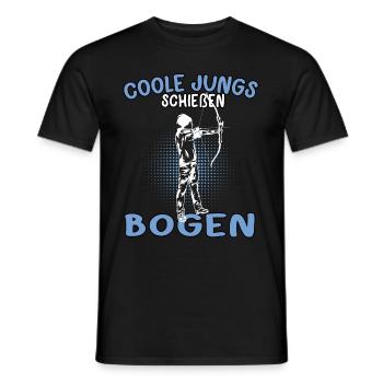 Coole Jungs schießen Bogenschütze Bogenschützen - Männer T-Shirt - Schwarz - Vorne - AI Model Male 178 light (178cm)