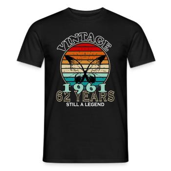 Hergestellt 1961, Geboren 1961 Geburtstag - Männer T-Shirt - Schwarz - Vorne - AI Model Male 178 light (178cm)