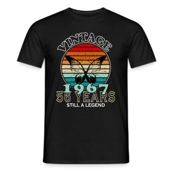 Hergestellt 1967, Geboren 1967 Geburtstag - Männer T-Shirt - Schwarz - Vorne - AI Model Male 178 light (178cm)