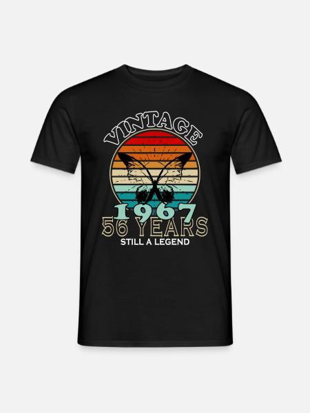 Hergestellt 1967, Geboren 1967 Geburtstag - Männer T-Shirt - Schwarz