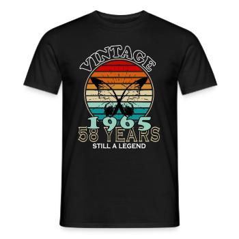 Hergestellt 1965, Geboren 1965 Geburtstag - Männer T-Shirt - Schwarz - Vorne - AI Model Male 178 light (178cm)