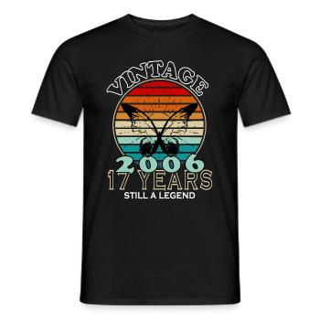 Jahrgang 17. Geburtstag 2006 Sportgeschenk - Männer T-Shirt - Schwarz - Vorne - AI Model Male 178 light (178cm)