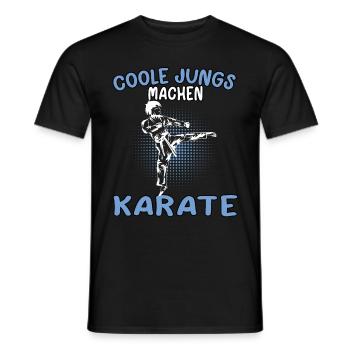 Coole Jungs Karate Karateka asiatischer Kampfsport - Männer T-Shirt - Schwarz - Vorne - AI Model Male 178 light (178cm)