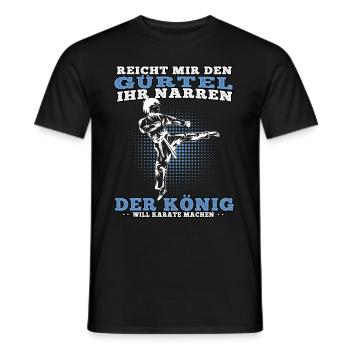 König will Karate Karateka asiatischer Kampfsport - Männer T-Shirt - Schwarz - Vorne - AI Model Male 178 light (178cm)