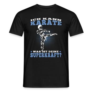 Ich kann Karate Karateka asiatischer Kampfsport - Männer T-Shirt - Schwarz - Vorne - AI Model Male 178 light (178cm)