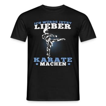 Lieber Karate Karateka asiatischer Kampfsport - Männer T-Shirt - Schwarz - Vorne - AI Model Male 178 light (178cm)