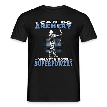 I can do Archery Bogenschießen Bogenschütze - Männer T-Shirt - Schwarz - Vorne - AI Model Male 178 light (178cm)