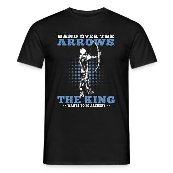 King fait du tir à l’arc Archer - T-shirt homme - noir - Devant - AI Model Male 178 light (178cm)