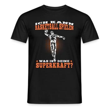 Basketball spielen Basketballer Basketballspieler - Männer T-Shirt - Schwarz - Vorne - AI Model Male 178 light (178cm)