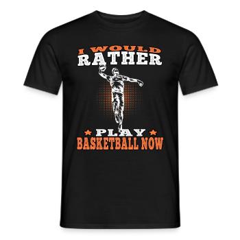 Plutôt basket-ball basketteur joueur basketteur - T-shirt homme - noir - Devant - AI Model Male 178 light (178cm)