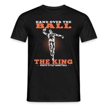 King plays Basketball Basketballer - Männer T-Shirt - Schwarz - Vorne - AI Model Male 178 light (178cm)
