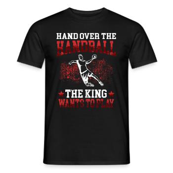 préfère jouer au handball Joueur de handball - T-shirt homme - noir - Devant - AI Model Male 178 light (178cm)