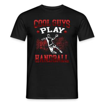 préfère jouer au handball Joueur de handball - T-shirt homme - noir - Devant - AI Model Male 178 light (178cm)