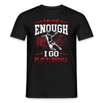 Je vais jouer Handball Handball Player Handball Player - T-shirt homme - noir - Devant - AI Model Male 178 light (178cm)