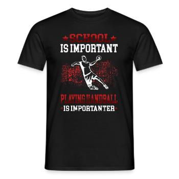 préfère jouer au handball Joueur de handball - T-shirt homme - noir - Devant - AI Model Male 178 light (178cm)