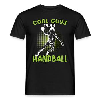 préfère jouer au handball Joueur de handball - T-shirt homme - noir - Devant - AI Model Male 178 light (178cm)