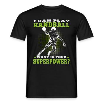 würde lieber Handball spielen Handballer - Männer T-Shirt - Schwarz - Vorne - AI Model Male 178 light (178cm)