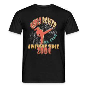 Jahrgang 2004 Mädchen Power Geburtstag - Männer T-Shirt - Schwarz - Vorne - AI Model Male 178 light (178cm)