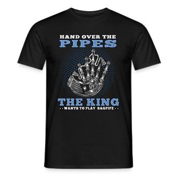 King veut dudel cornemuse écossaise - T-shirt homme - noir - Devant - AI Model Male 178 light (178cm)