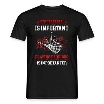 Bagpipe is importanter Dudelsack Sackpfeife - Männer T-Shirt - Schwarz - Vorne - AI Model Male 178 light (178cm)