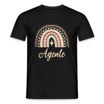 Cadeau Agente. Boho Rainbow agente. Rainbow boho. - T-shirt homme - noir - Devant - AI Model Male 178 light (178cm)