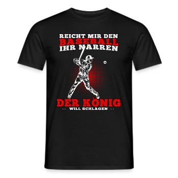 Baseball König schlagen Baseballer Baseballspieler - Männer T-Shirt - Schwarz - Vorne - AI Model Male 178 light (178cm)